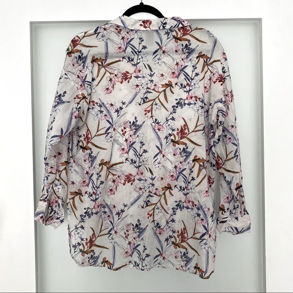 H&M floral button down shirt 4 - Picture 4 of 5